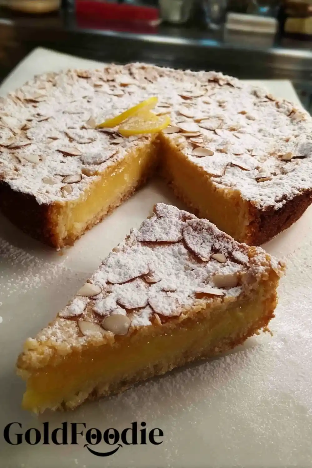 Italian Grandma’s Lemon Custard Cake 3 Italian Lemon Custard Cake Garnished