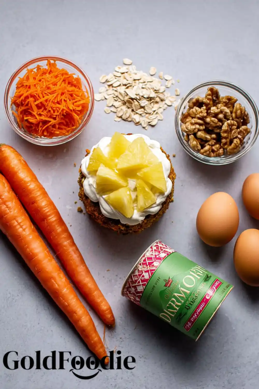 Key Ingredients for Pineapple Carrot Cream Cake