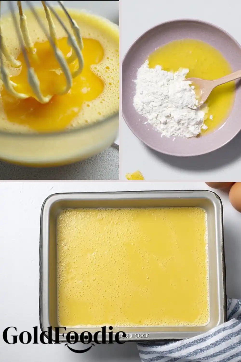 Lemon Cake Batter Mixing and Preparation Steps