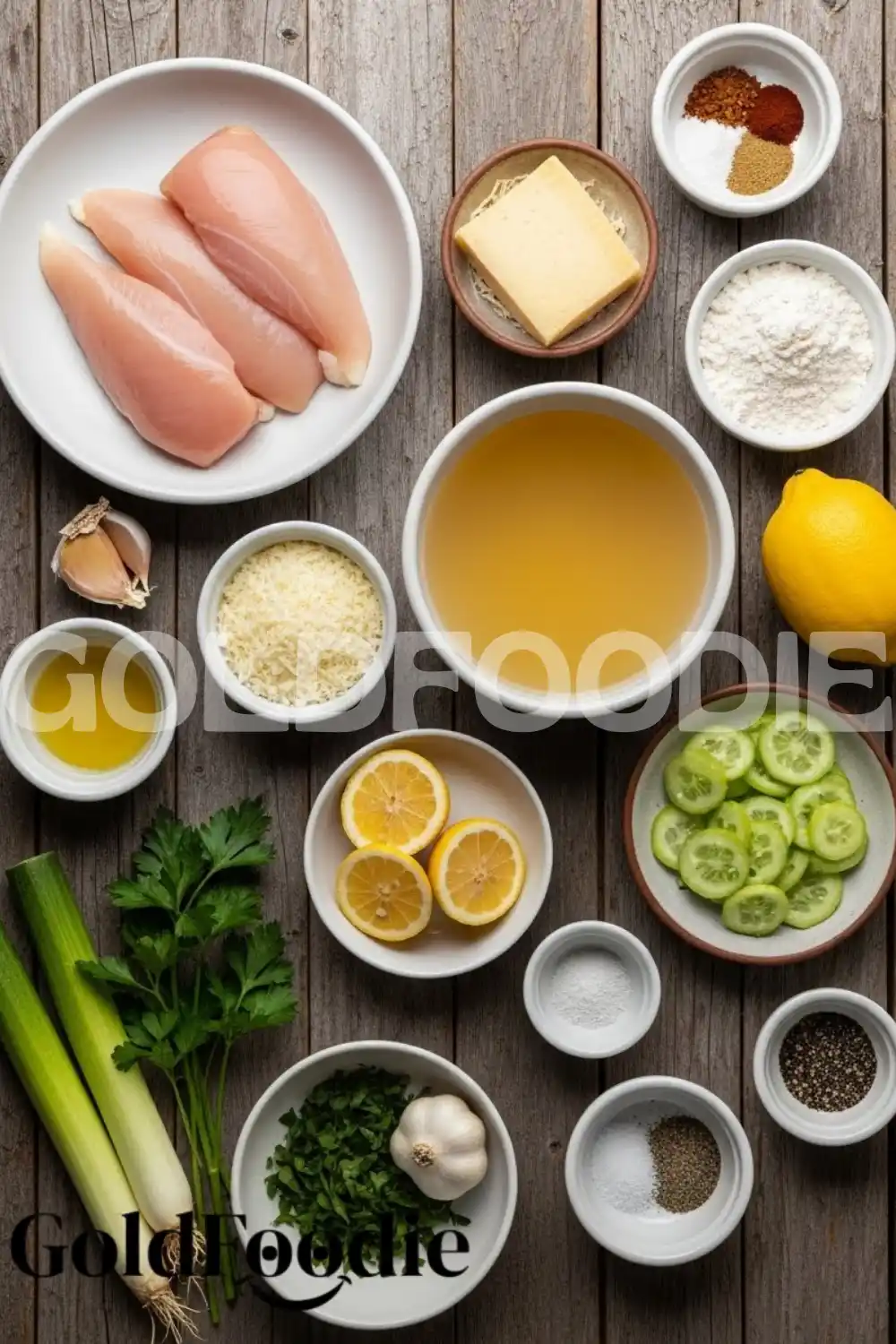 Lemon Chicken Romano Ingredients Prep