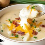 Loaded Baked Potato Soup 3 Loaded Baked Potato Soup with Cheddar and Bacon