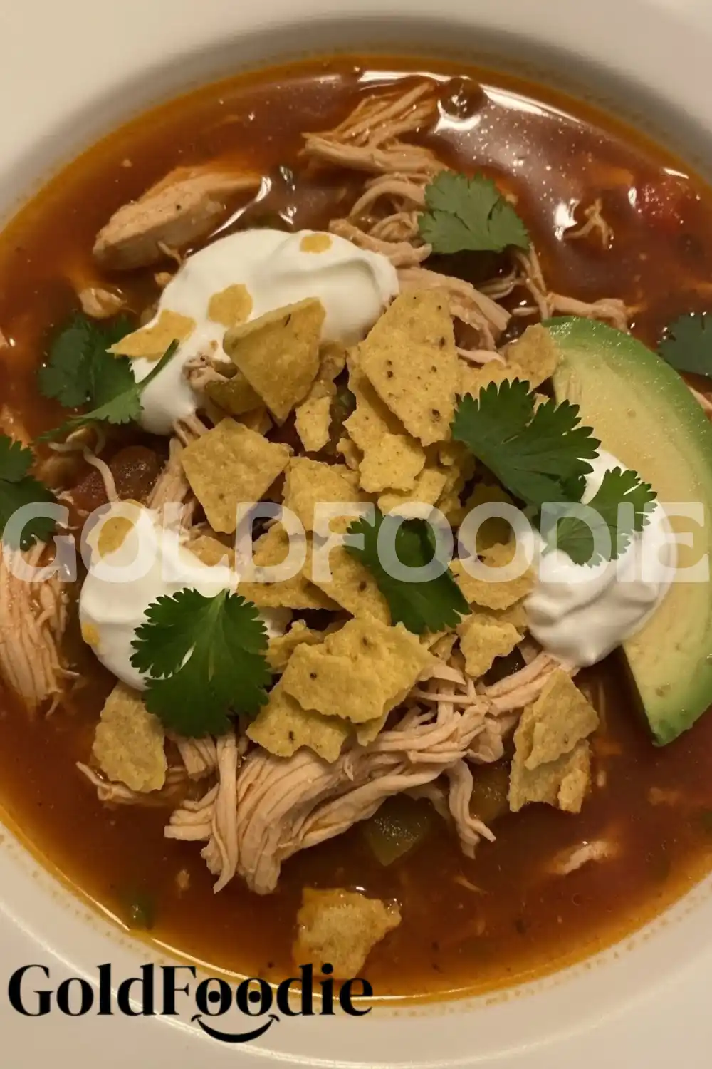 Loaded Buffalo Chicken Tortilla Soup Close-up Loaded Buffalo Chicken Tortilla Soup Close-up