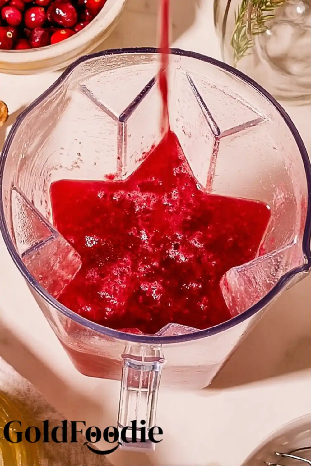 Making Frozen Mistletoe Margaritas