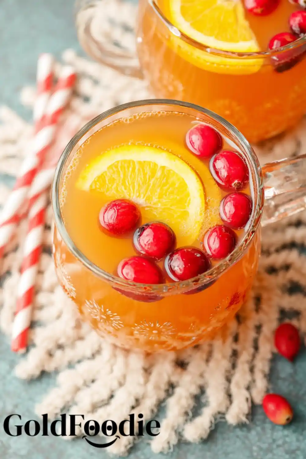 Festive Christmas Morning Punch with Coaster