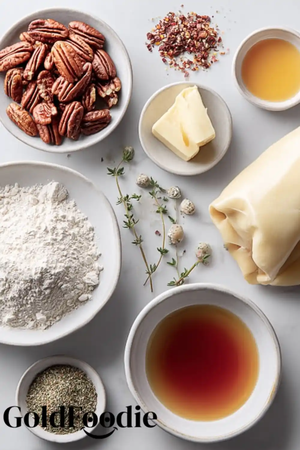 Ingredients for Pecan Pie Crescent Rolls 
