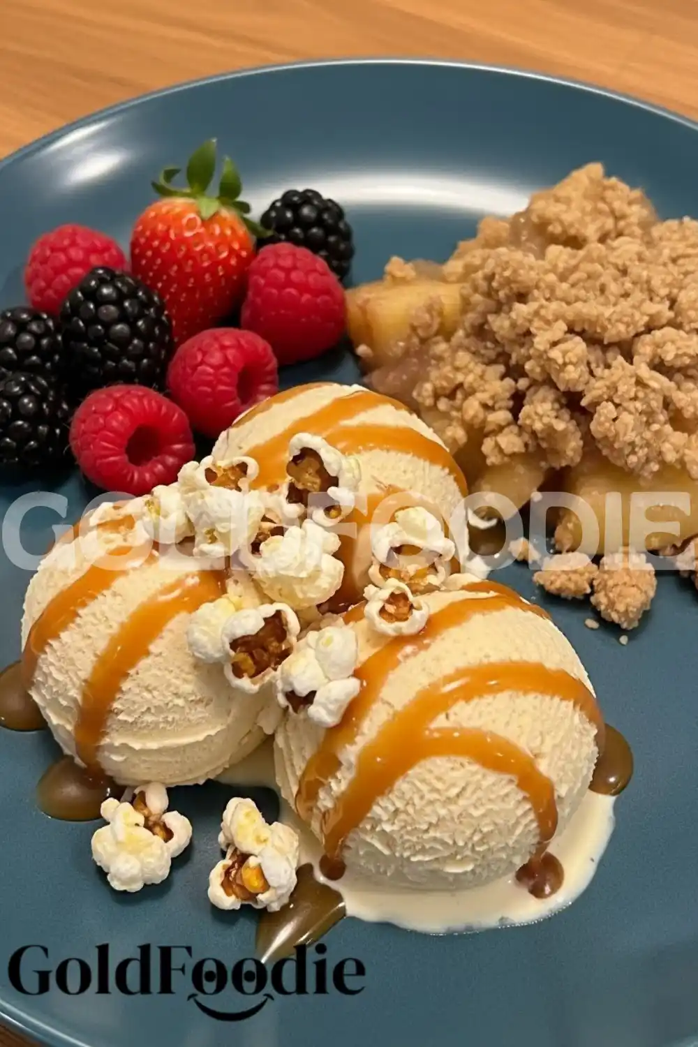 Plated Caramel Popcorn Ice Cream Dessert Plated Caramel Popcorn Ice Cream Dessert