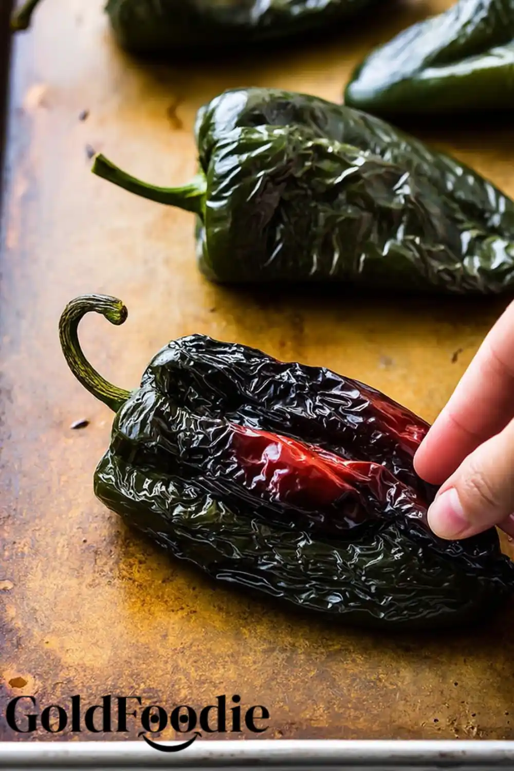Roasted Poblano Pepper for Chile Rellenos