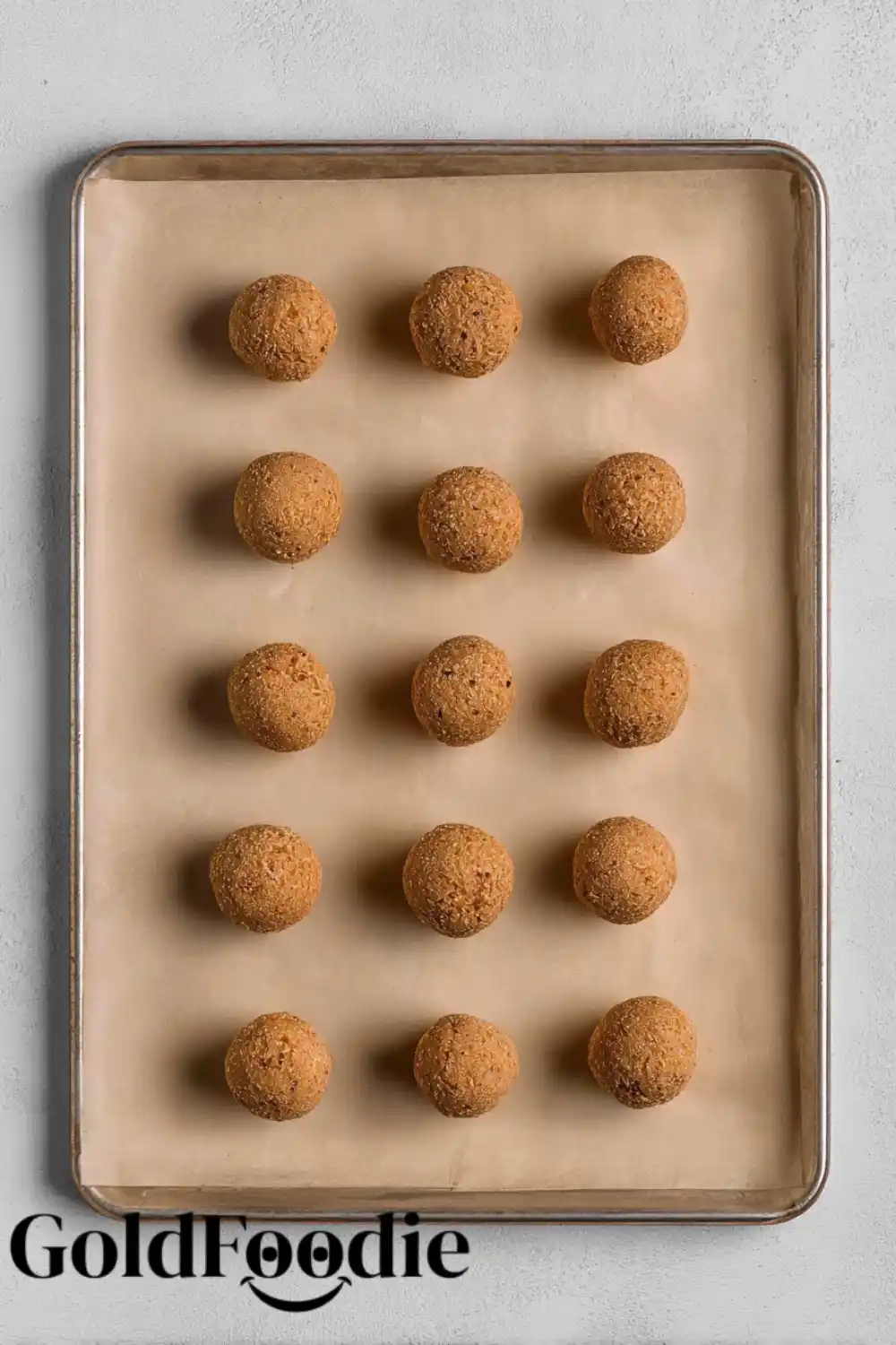 Rolled Peanut Butter Balls Ready for Chilling Rolled Peanut Butter Balls