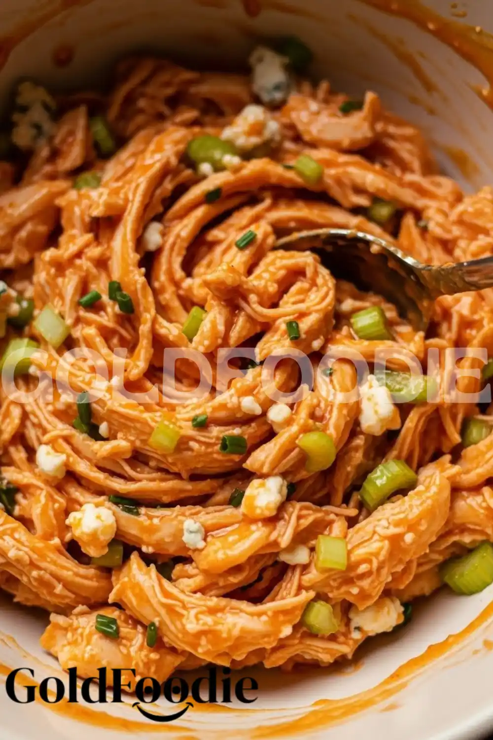 Shredded Buffalo Chicken Filling with Blue Cheese Shredded Buffalo Chicken Filling with Blue Cheese