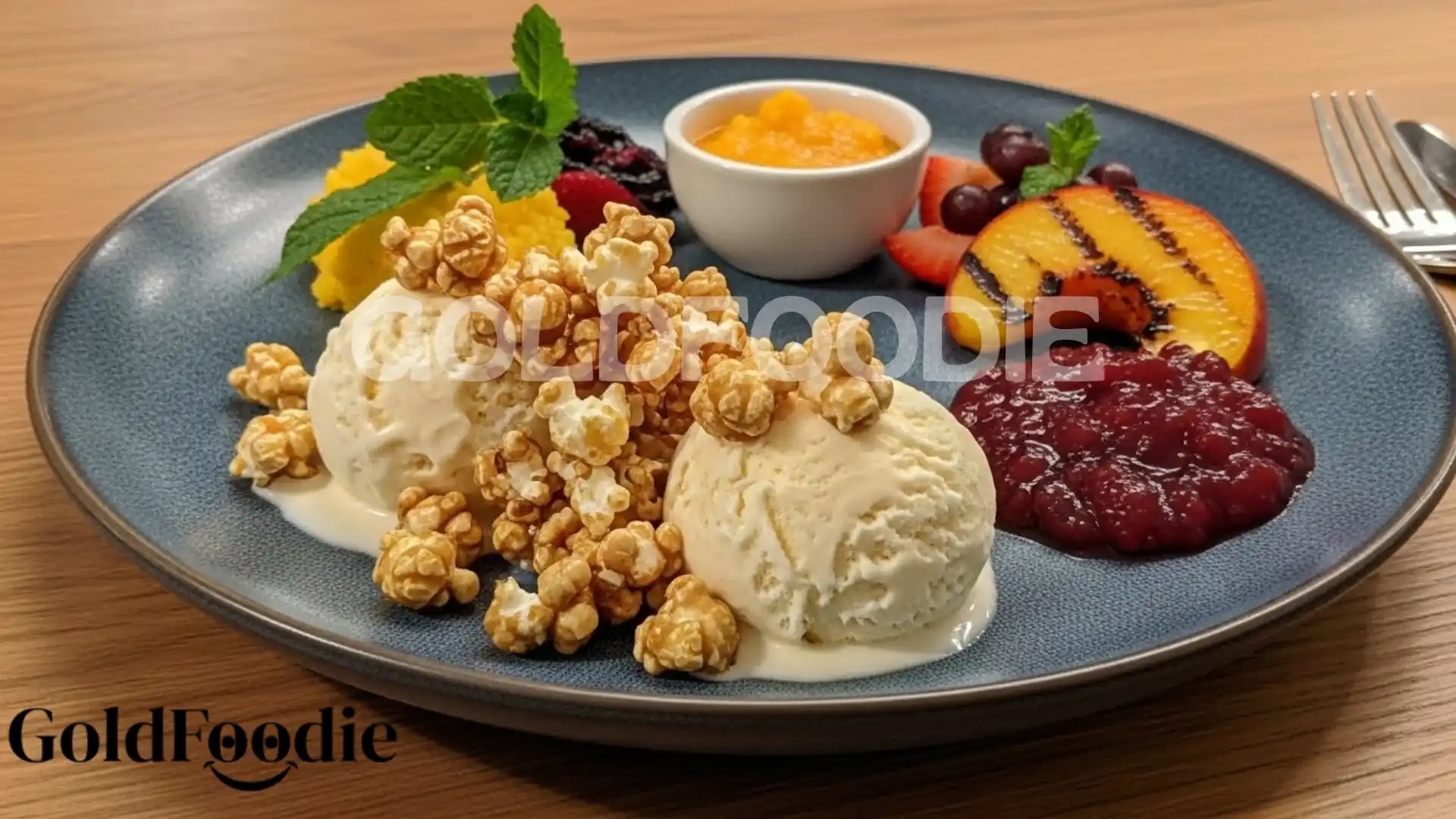 Popcorn ice cream