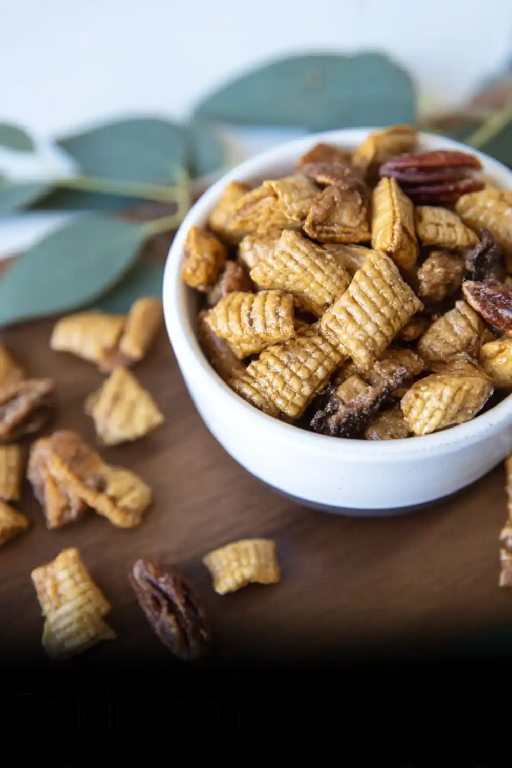 Single Serving Bowl of Praline Mix Serving Praline Crunch Crispix Pecan