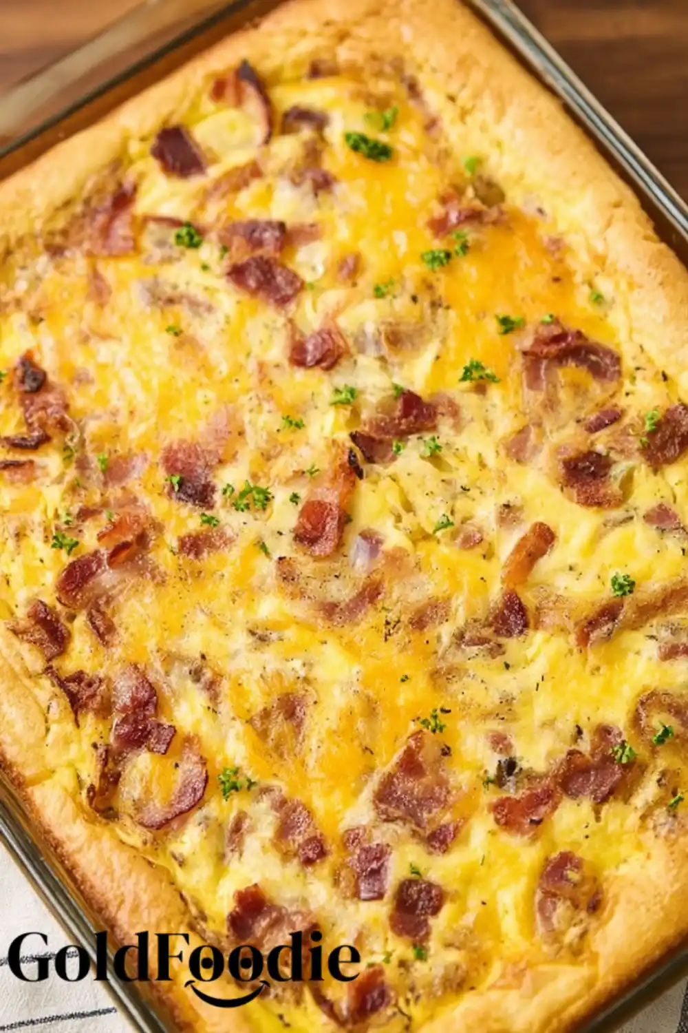 Single Serving Slice of Savory Breakfast Bake