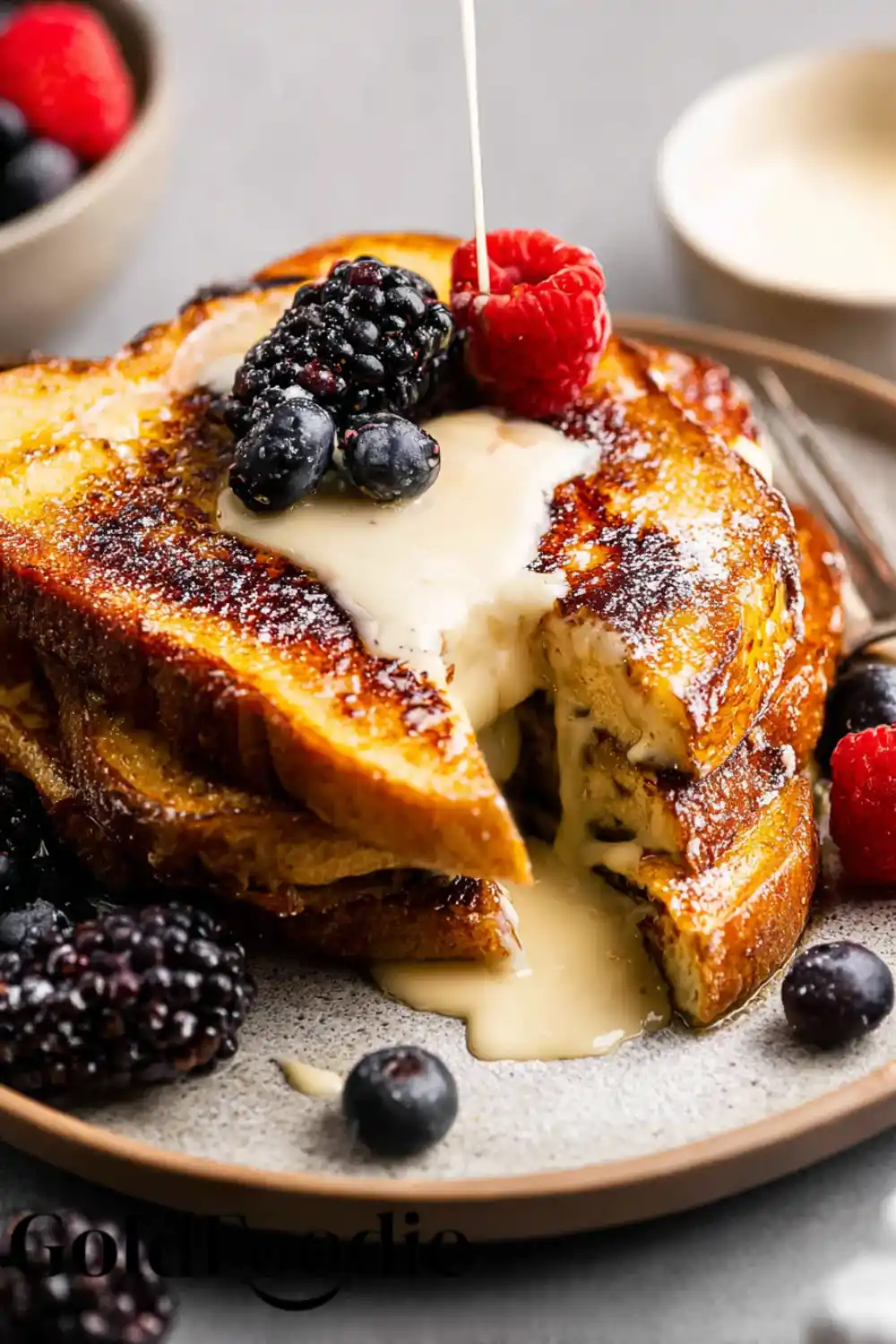 Sliced Crème Brûlée French Toast with Oozing Custard Sliced Crème Brûlée French Toast Recipe