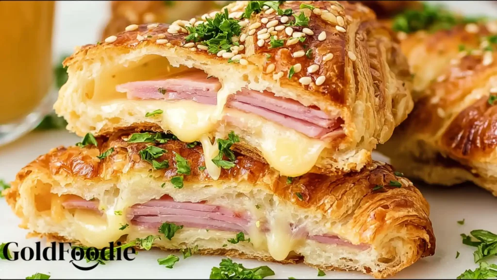 Baked Ham and Cheese Croissants
