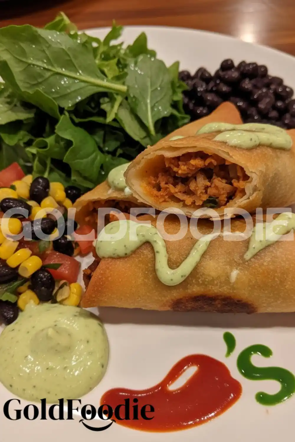 Southwest Eggroll Garnish and Presentation Southwest Eggroll Garnish