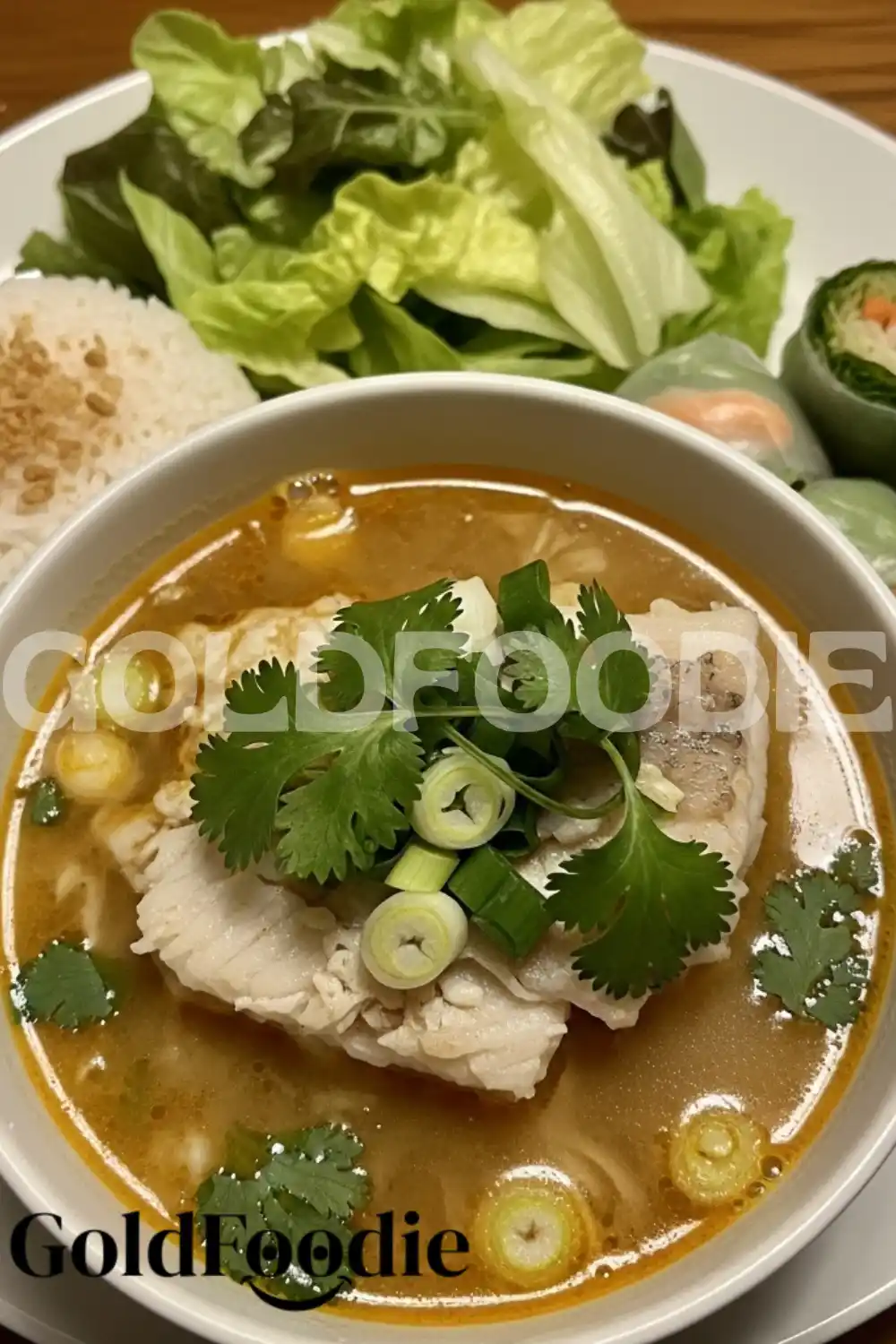 Thai Fish Soup Platter with Side Dishes