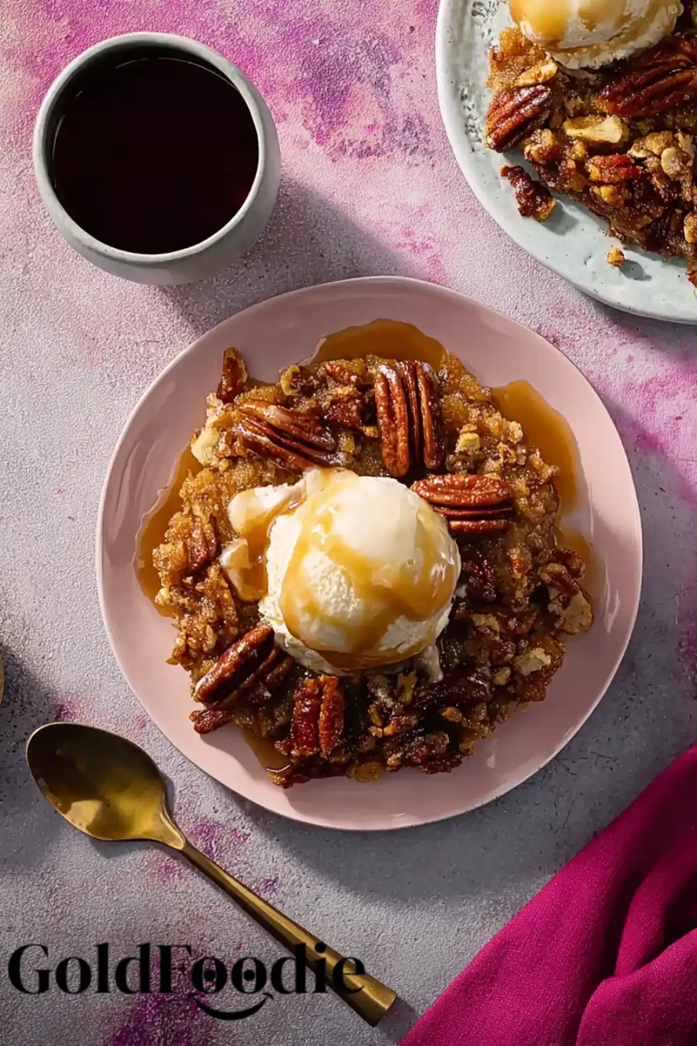 Warm Pecan Pie Dump Cake