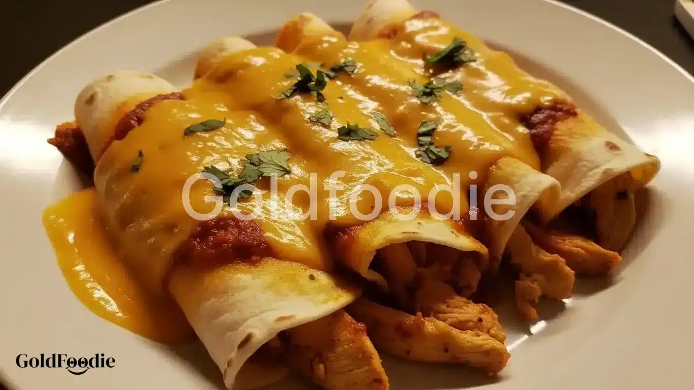 Queso Chicken Enchiladas