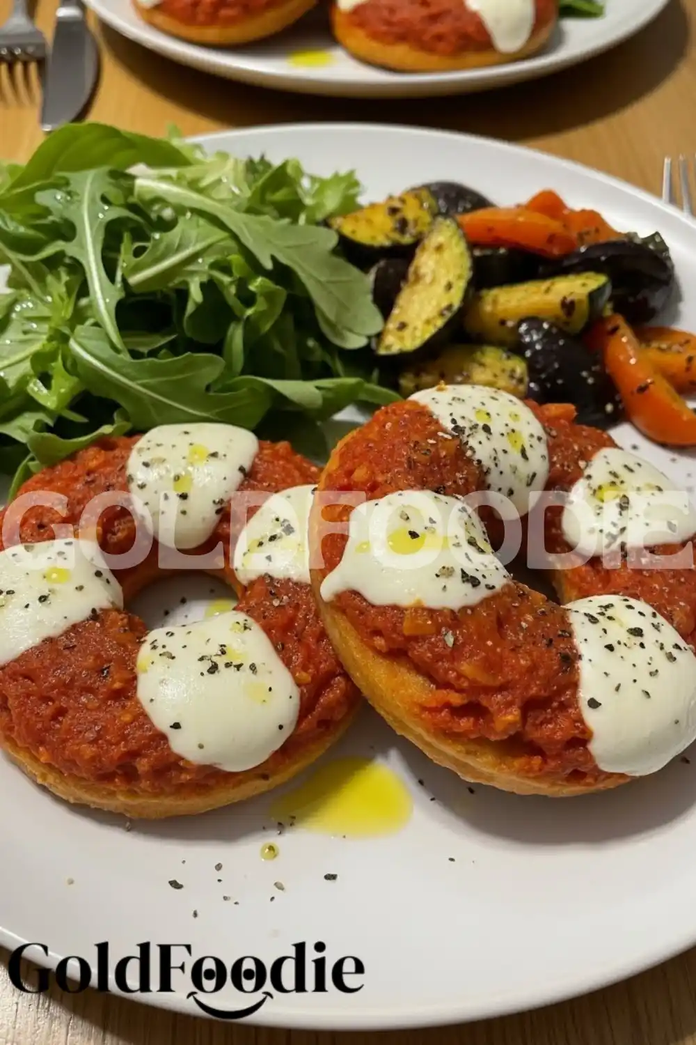 high-protein-savory-donut-plated-dinner