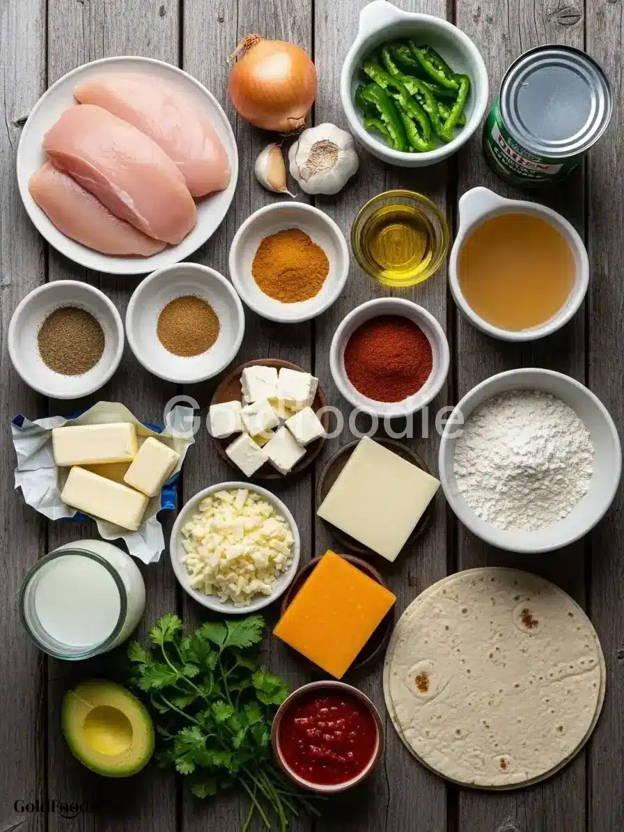 Queso Chicken Enchilada Ingredients