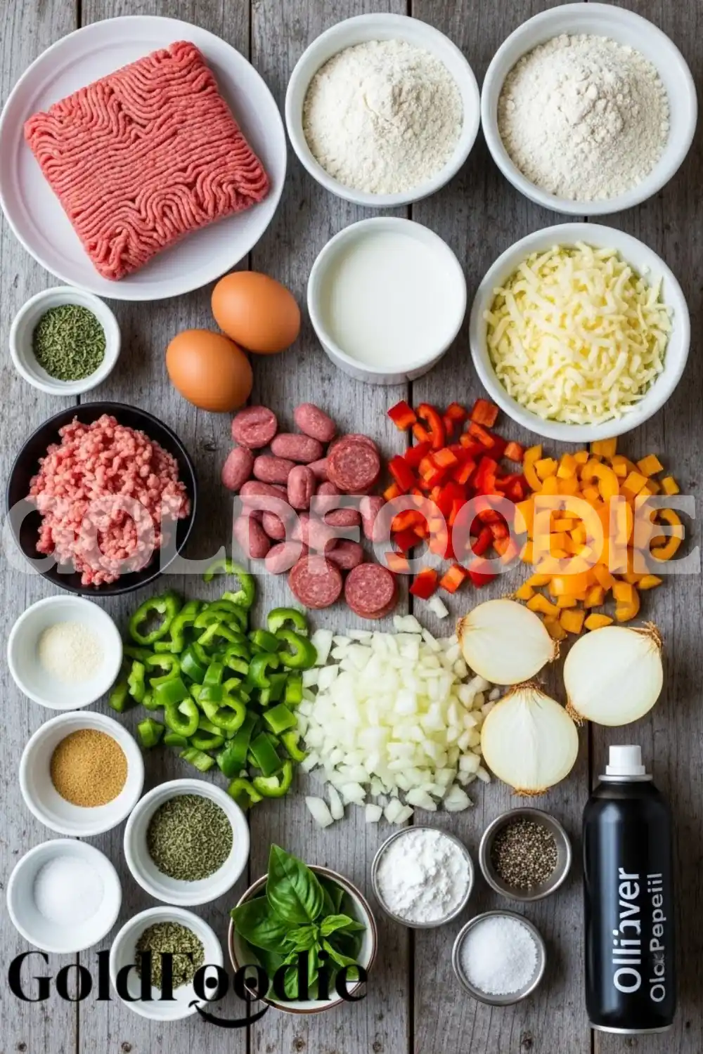 pizza-donut-ingredients-flat-lay