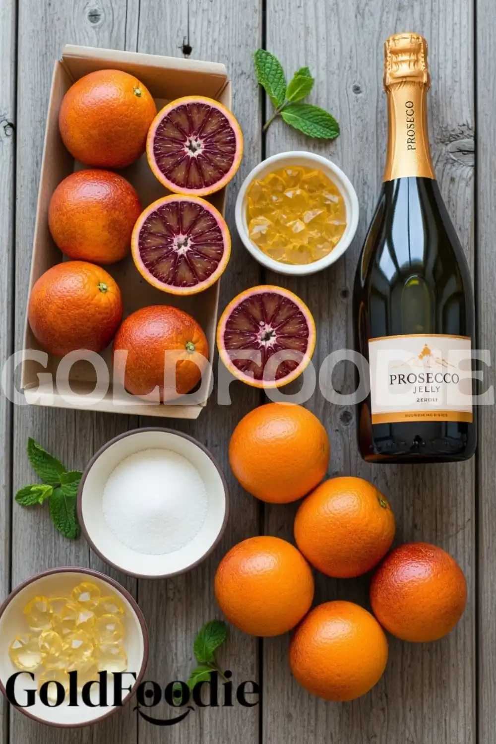 Blood Orange Prosecco Jelly Ingredients