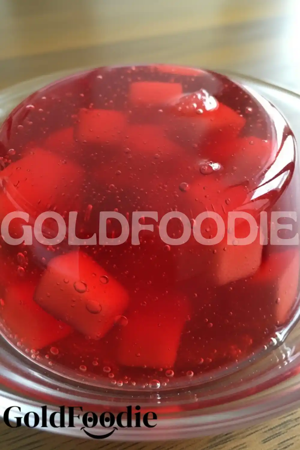 Candied Apple Gelatin Close Up Candied Apple Gelatin Close Up