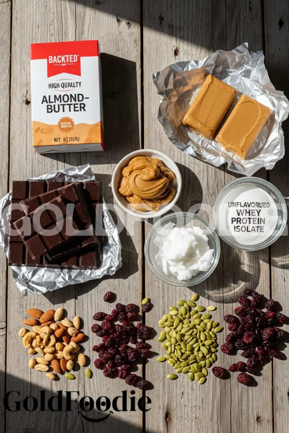 Chocolate Bark Ingredients Layout