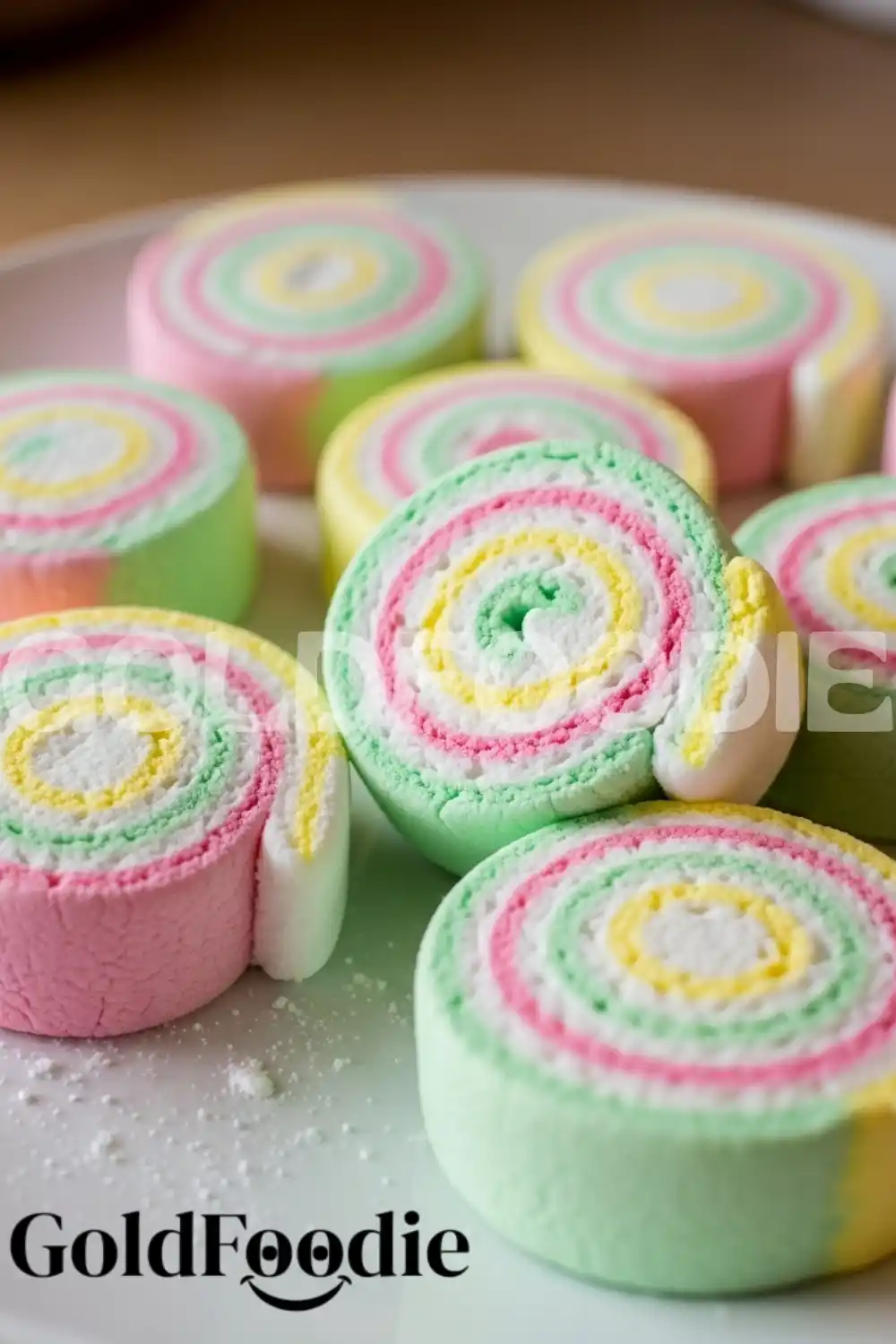 Close Up Marshmallow Spiral Texture Close Up Marshmallow Spiral Texture