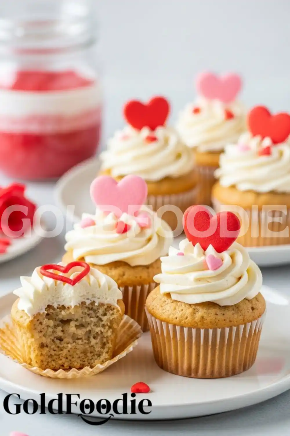 Close-up of Heart Cupcake Decoration