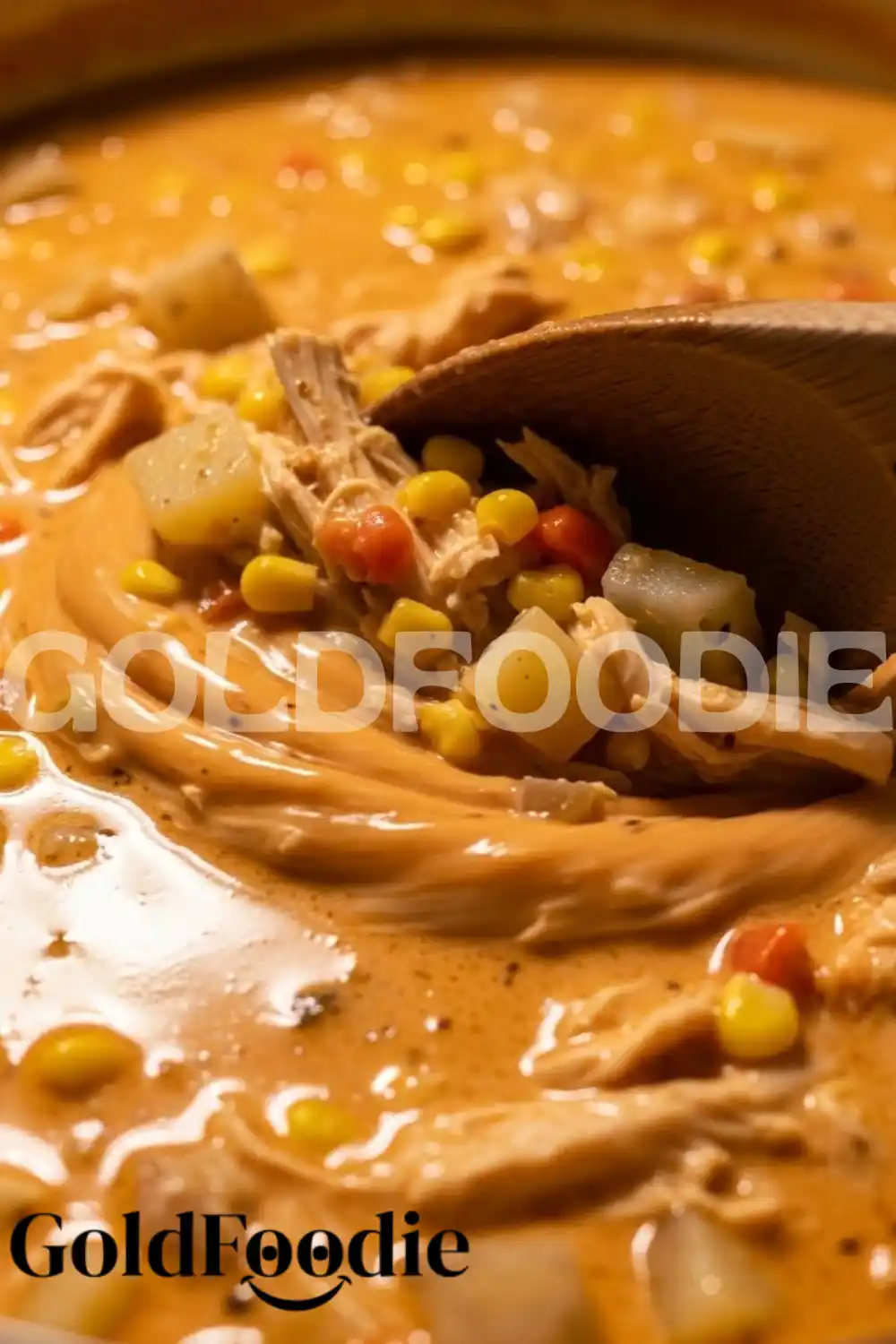 Creamy Buffalo Chicken Chowder Close-Up