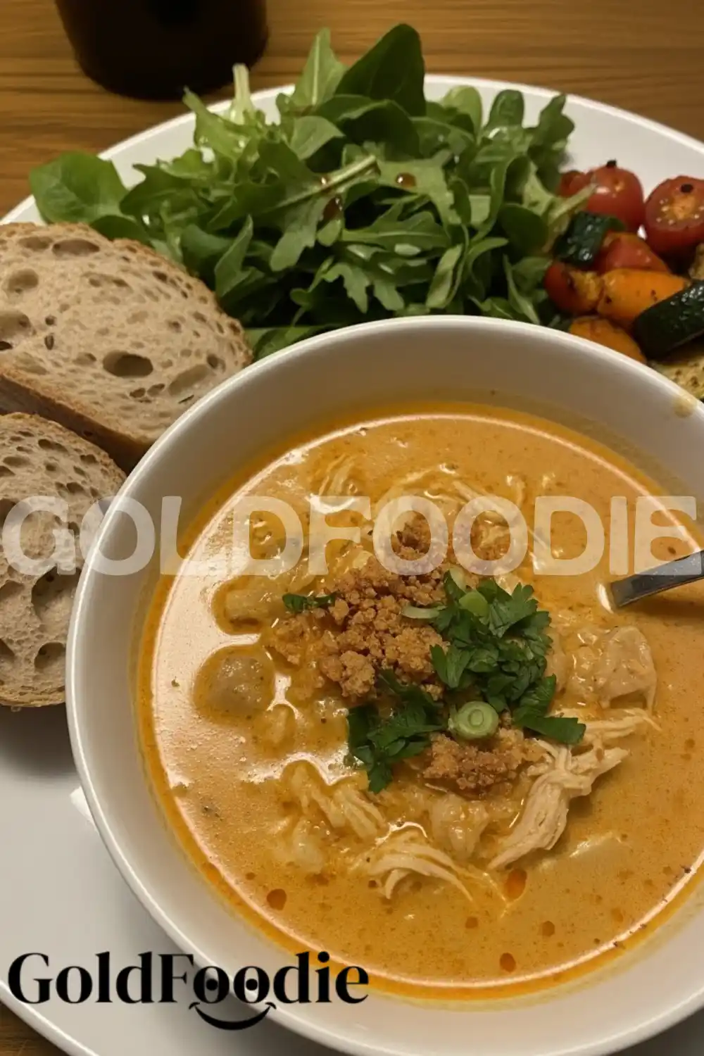 Creamy Buffalo Chicken Chowder with Toppings