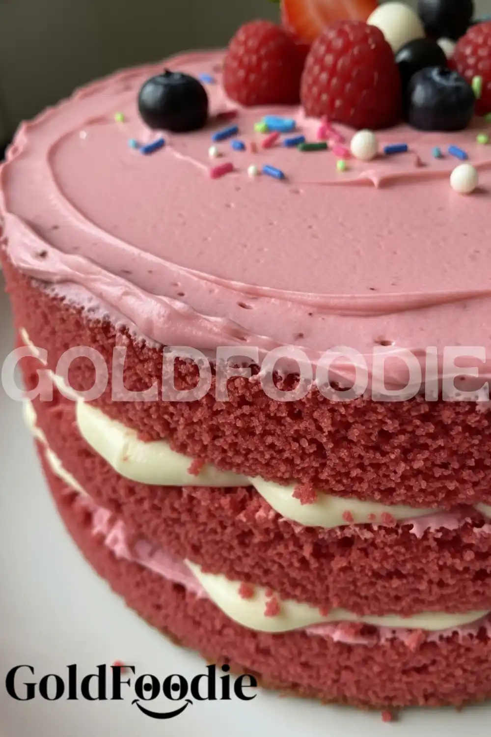 Elegant Pink Velvet Cake Presentation Elegant Pink Velvet Cake Presentation