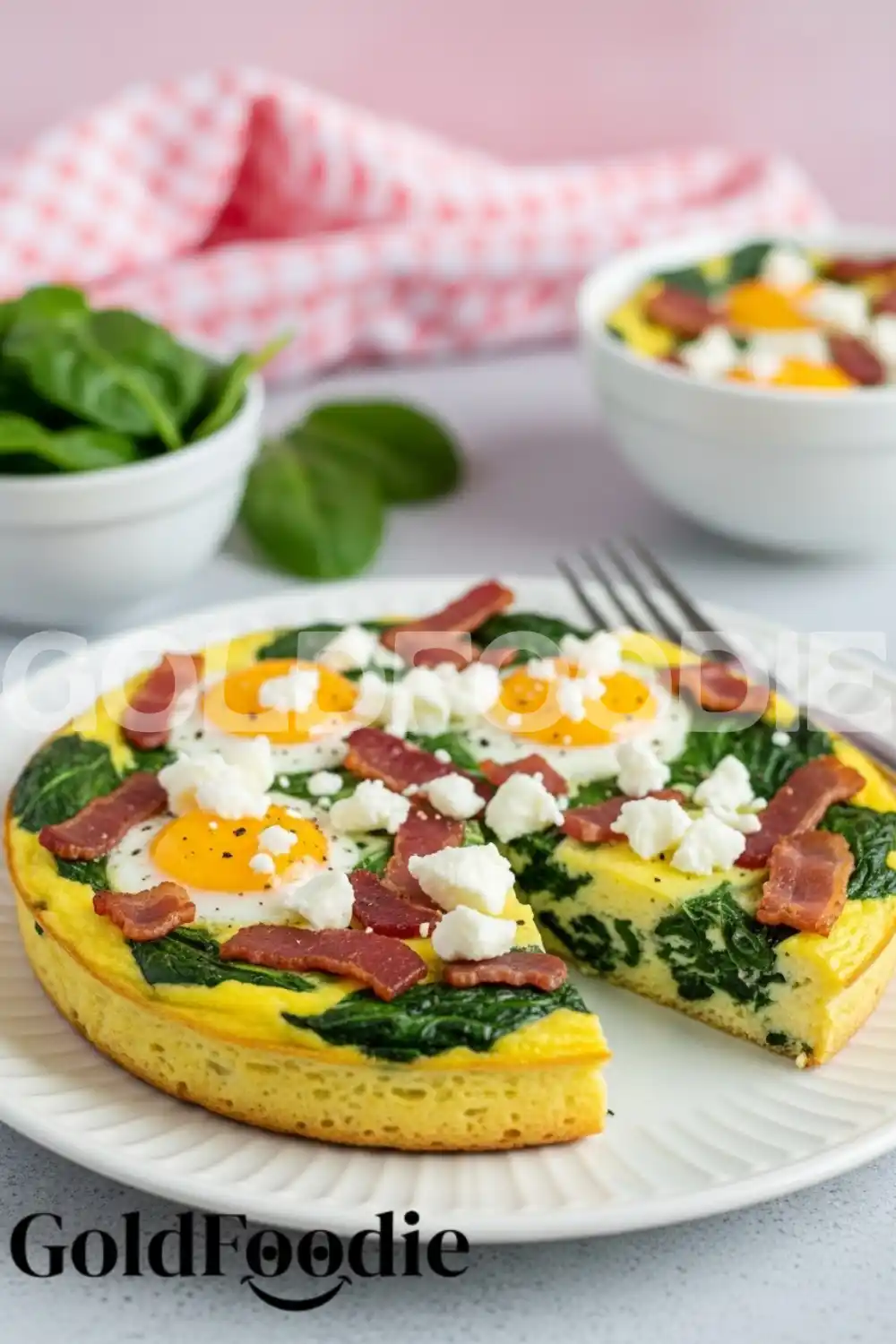 Fluffy Feta and Spinach Egg Bake
