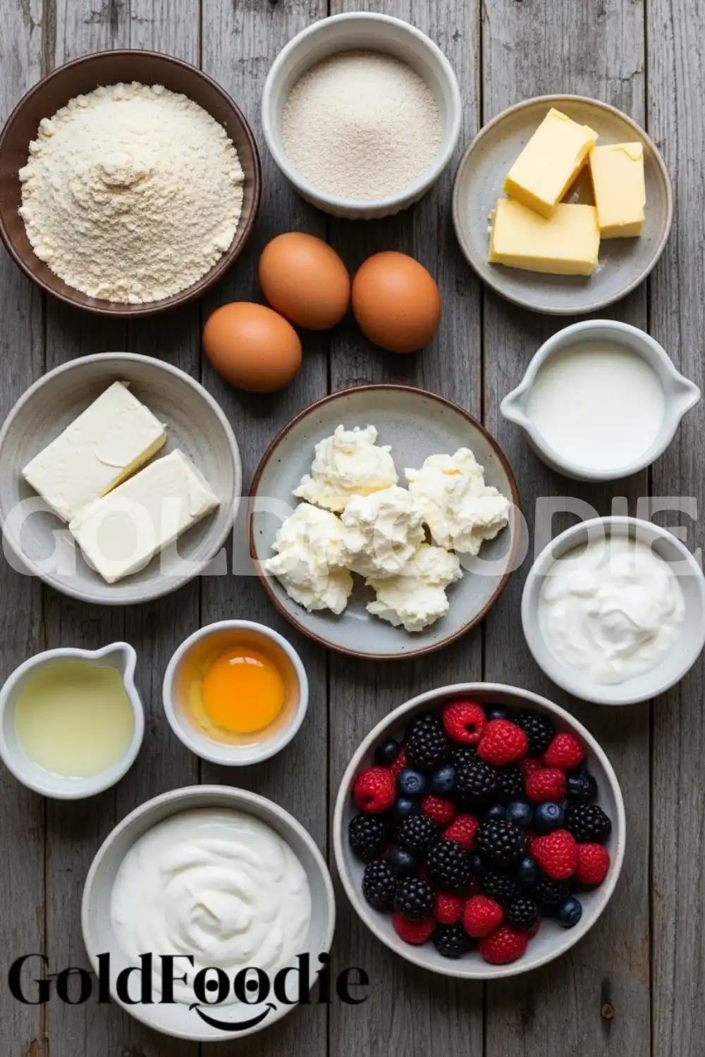 Fresh Keto Berry Cheesecake Ingredients