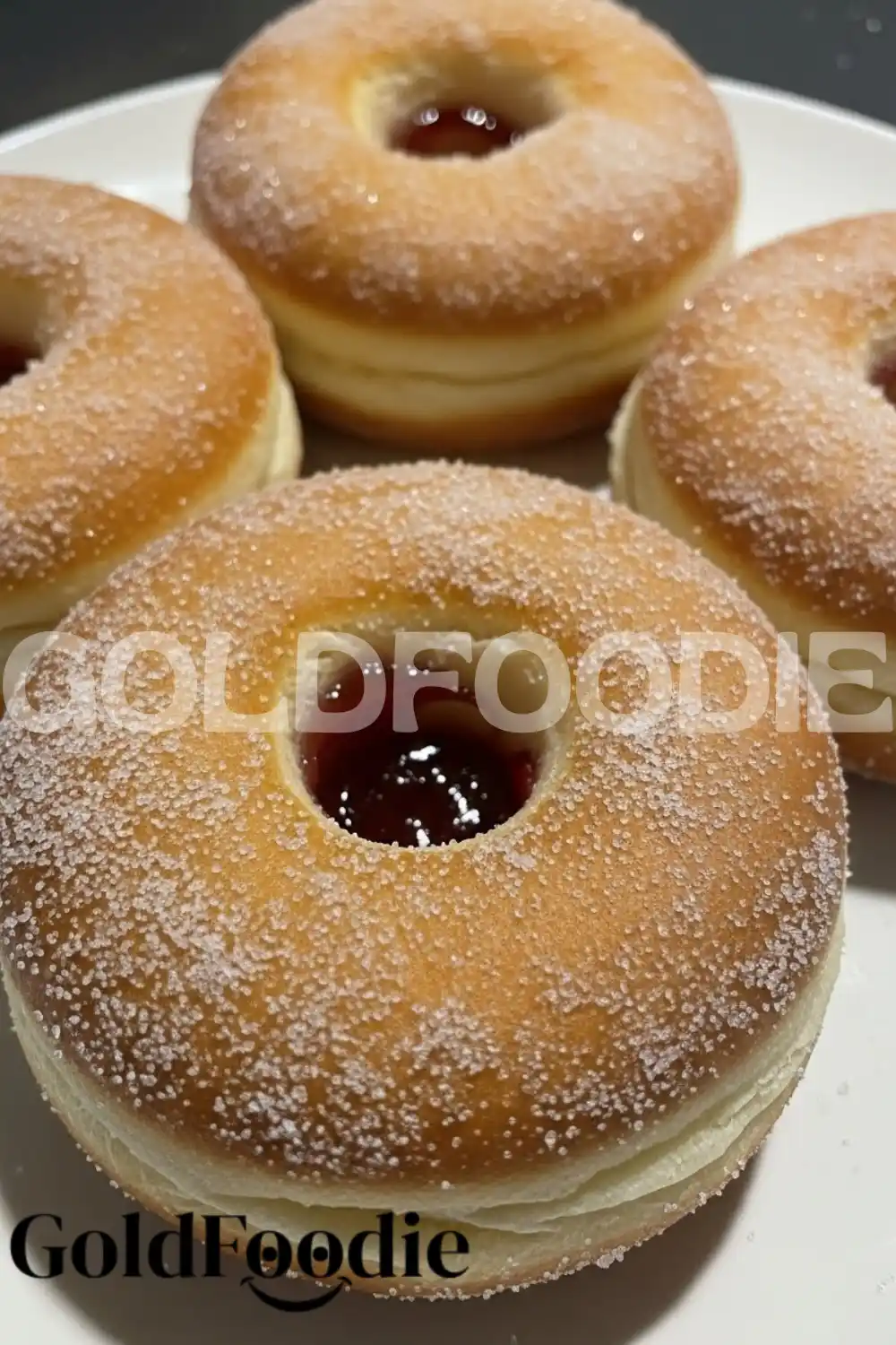 Freshly Baked Sugar Coated Jelly Donuts