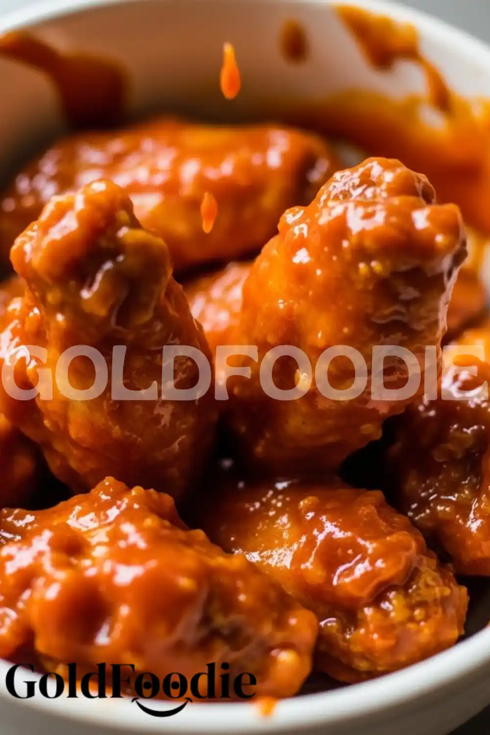 Glazed Buffalo Chicken Wings Close-up Glazed Buffalo Chicken Wings Close-up