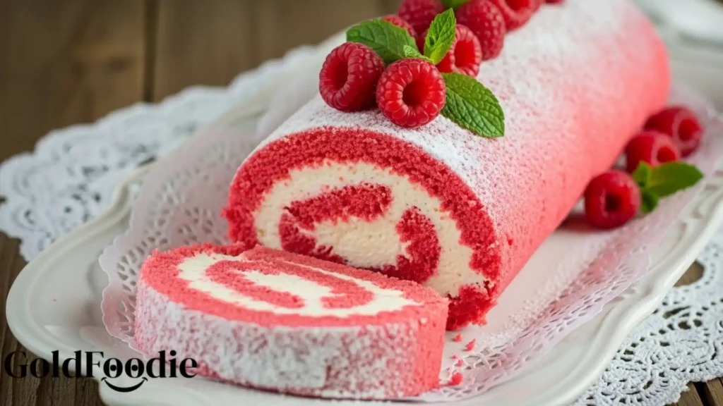 Pink Velvet Cake Roll