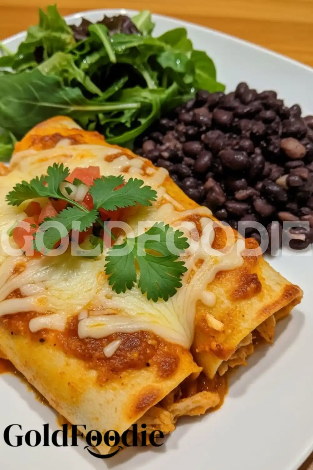 Golden Baked White Chicken Enchiladas