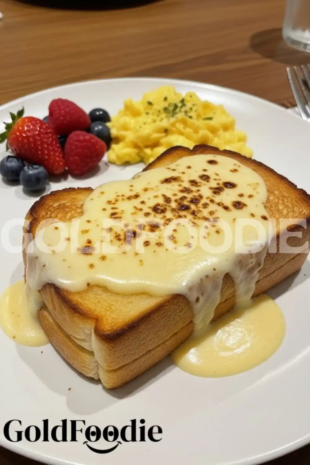 Golden Brown Cream Toast with Berries Golden Brown Cream Toast with Berries