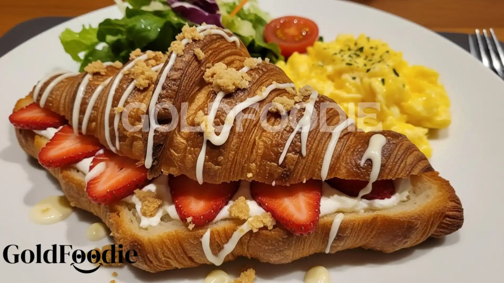 Baked Strawberry and Cream Croissant