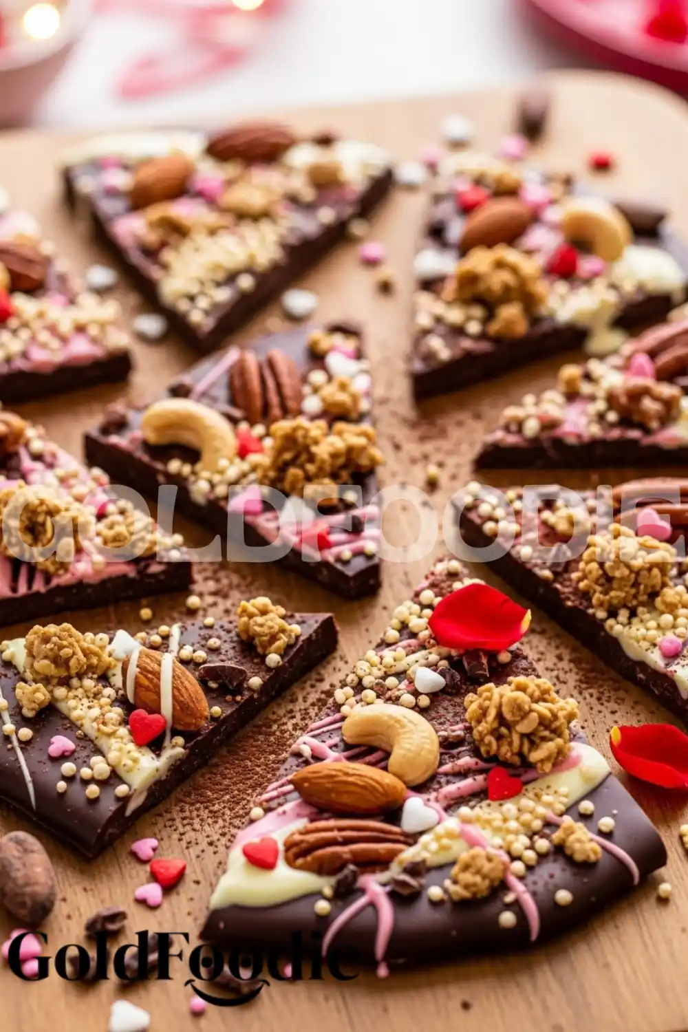 Healthy Chocolate Bark Triangles