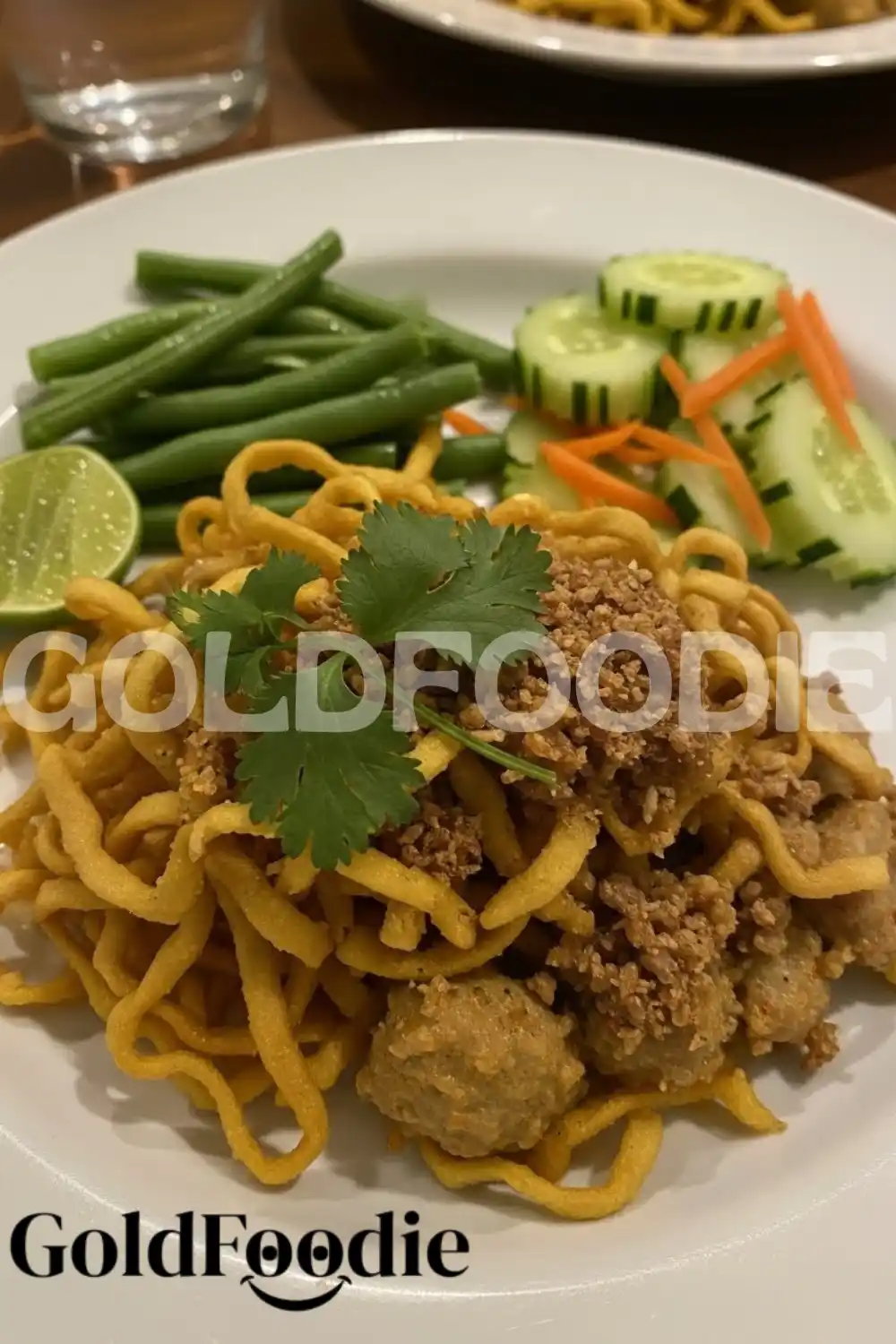 Healthy Khao Soi Noodle Serving with Vegetables Healthy Khao Soi Noodle Serving with Vegetables