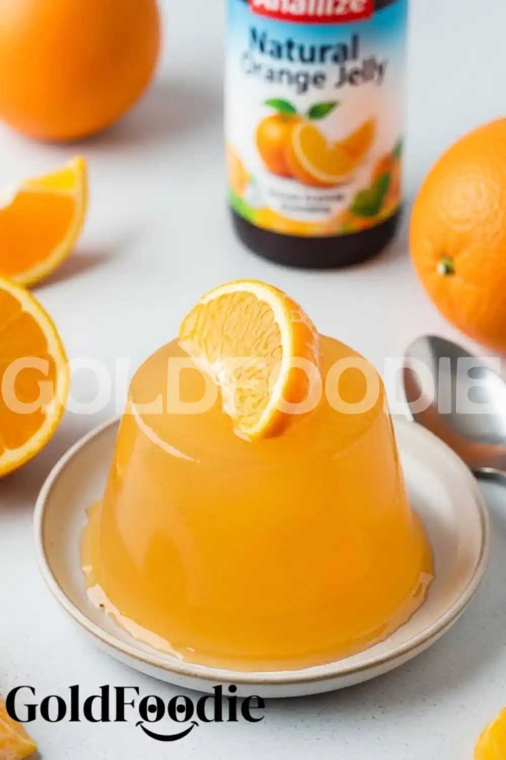 Healthy Natural Orange Jelly Dessert