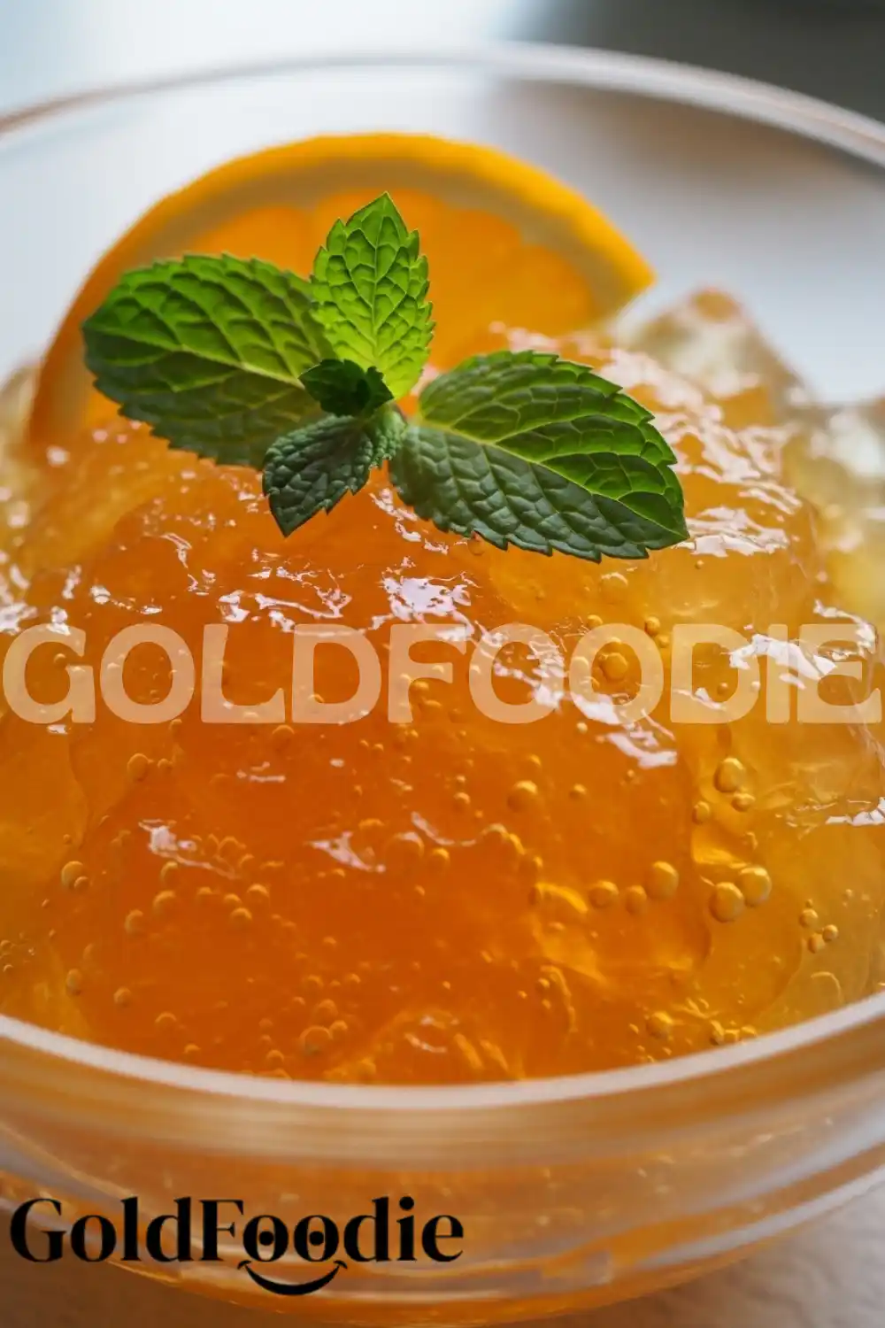 Healthy Orange Jelly Close-up