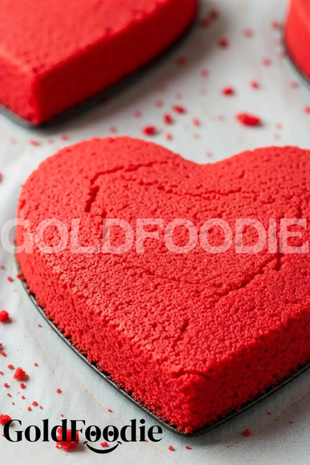Heart Shaped Red Cake Layer