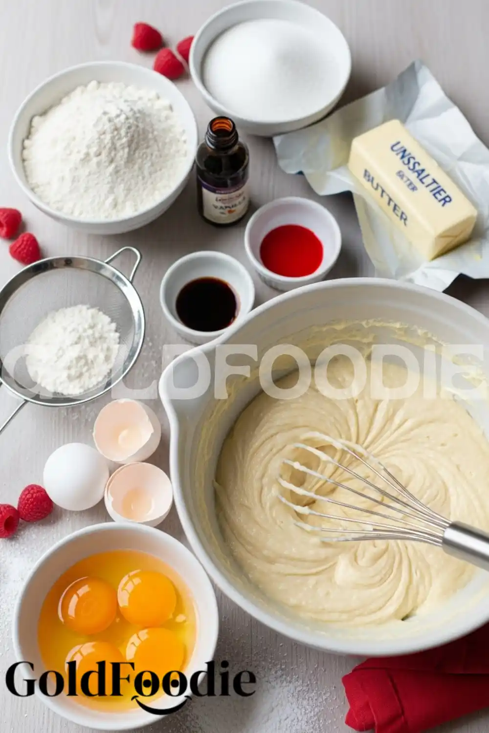 Hidden Heart Cake Ingredients and Batter
