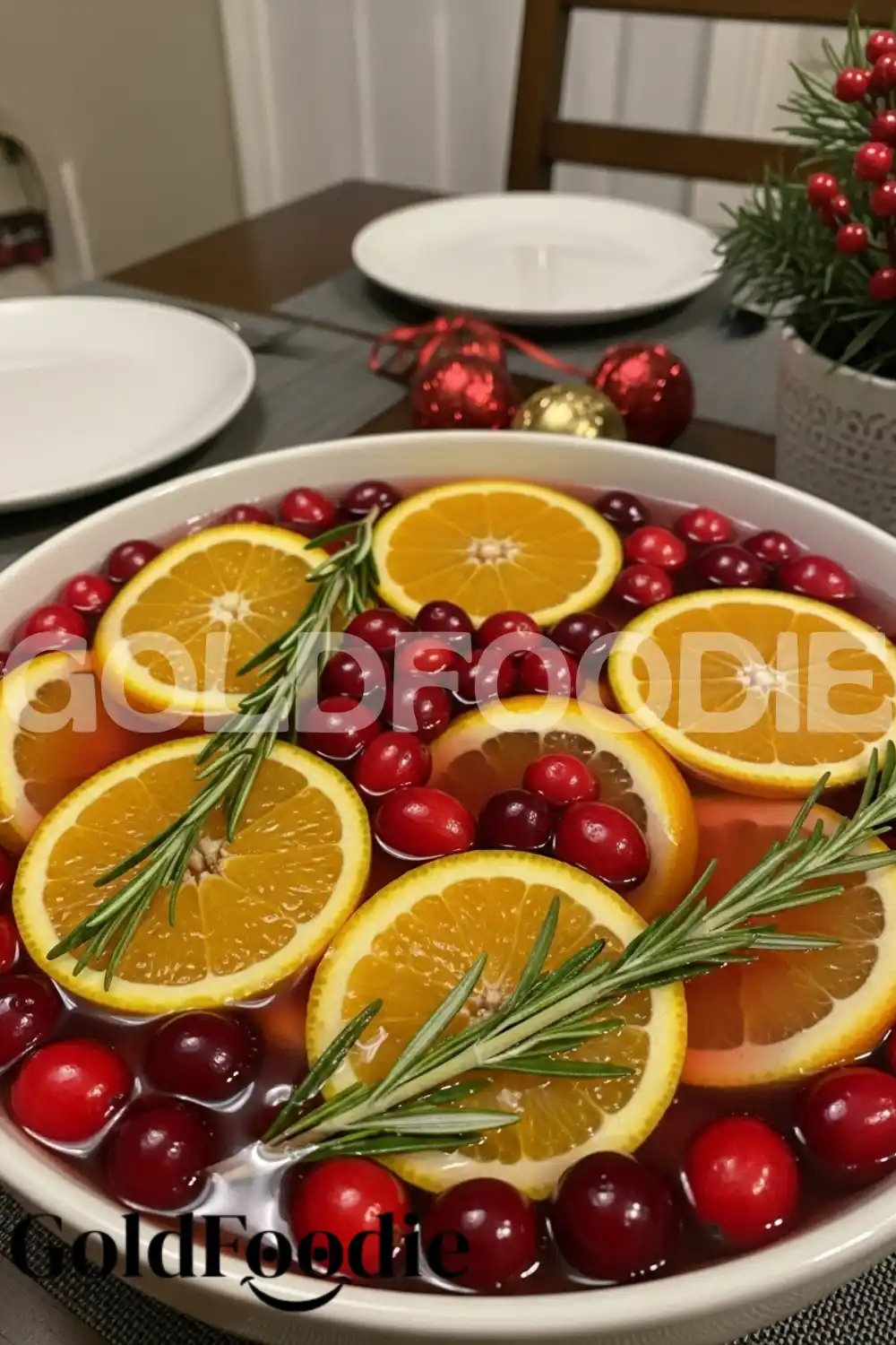 Holiday Punch Garnish Close-up