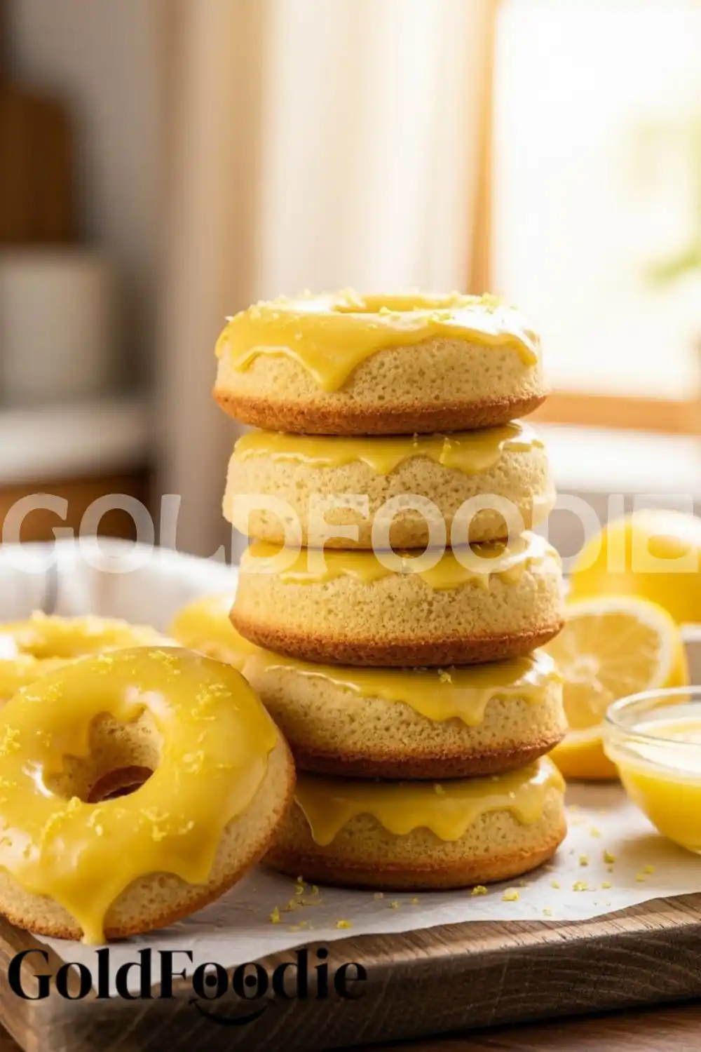 Homemade Lemon Donuts with Zesty Glaze