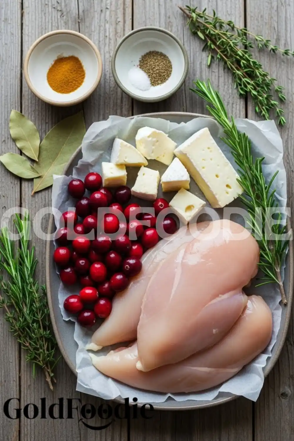 Ingredients for Cranberry Brie Stuffed Chicken